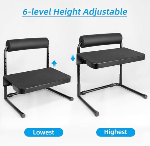 Adjustable Foot Rest Under Desk Footrest Leg Rest 6 Height Positions for Desk, Office Gaming Chairs Ergonomic with Relief Platform for Standing Desks