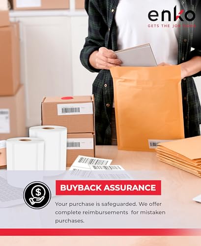 enKo 4 x 2 in 48 Rolls | 36000 Direct Thermal Address and Shipping Labels - size: 48 Rolls - 36,000 Labels