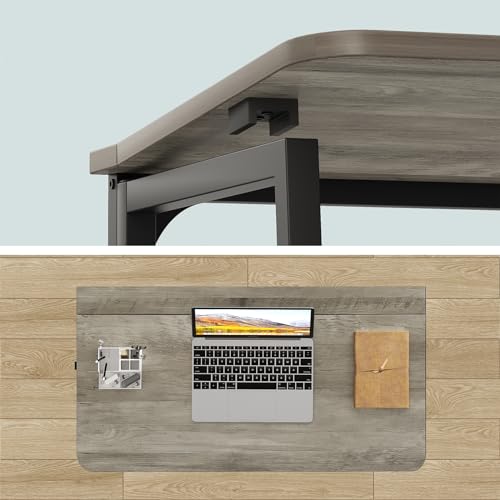 WOHOMO Folding Desk 31.5" Foldable Computer Table for Small Spaces GrayWash - color: Graywash, size: Small Size:31.5 x 15.7