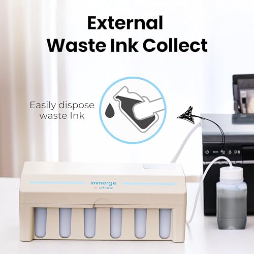 OFFNOVA Immerge CISS DTF with Digital Display, White Ink Circulation System, Extension CISS Ink Tube and Waste Ink Tank/Collector for ET8550 ET8500 L1800 L800 L805 DTF Printer