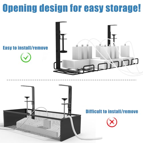 Under Desk Cable Management Tray with 52Pcs Different Essential Accessories