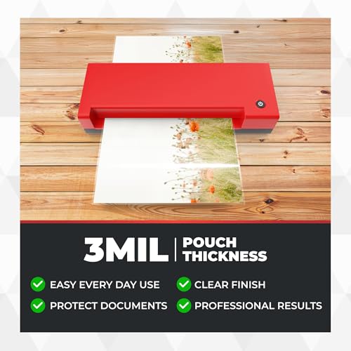 VViViD Premium Thermal Lamination 3Mil Pouches, for Thermal Laminators, 9” x 11.5” Letter Size (110 Pack) - color: Thermal Lamination Pouches, size: 110 Pack