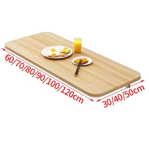 Wall Mounted Folding Table, Wood Drop-Leaf Desk with Stent, Floating Fold Down Desk for Small Spaces Office Kitchen Living Room(Golden Oak,50x40cm/20x16in) - color: Golden Oak, size: 50x40cm/20x16in