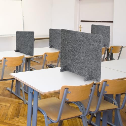 DOLLAR BOSS 4PCS Acoustic Desk Dividers, 24" x 20", Grey