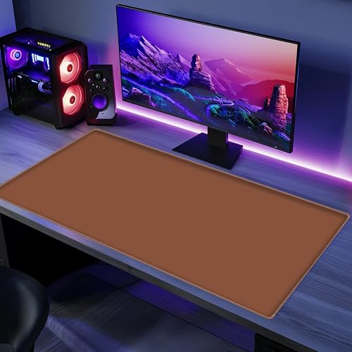 L&B Mercantile American Flag XXL Deskpad, Desk Mat for Computer Keyboard and Mouse – Patriotic USA Gaming Mousepad, Extra Long XL Mouse Pad for Laptop Office Desk. (Brown) - color: Brown