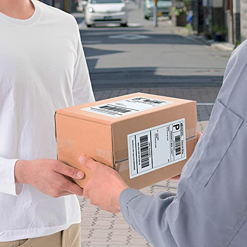 L LIKED 2500 4x6 Thermal Labels Fanfold, Direct Thermal Shipping Labels - Perforated and Strong Adhesive - size: 2500 Labels