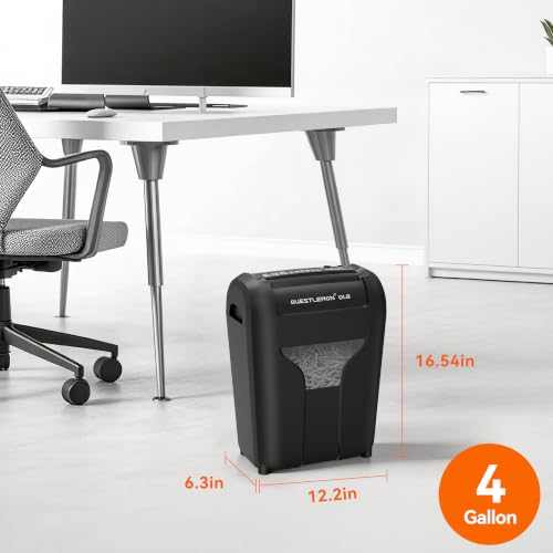 8-Sheet Paper Shredder for Home, Cross Cut Shredders, P-4 Ultra Security, 4 Gal Bin, Shred Quietly for Shred for Credit Card, Mail, Staples, <58 dB(OL8)