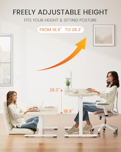 ErGear 40 X 24 Inch Low Height Electric Standing Desk for Kids, Natural - color: Natural, size: 40 X 24 Inch
