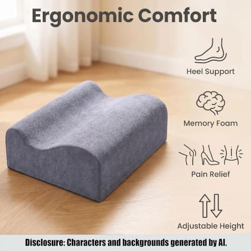 Work Foot Rest Under Desk,Comfort Foot Rest for Couch - color: Blue