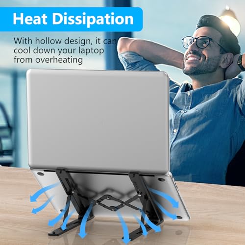 Adjustable Laptop Stand, Portable Laptop Riser for Desk