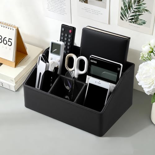 Desk Organizer Caddy Nightstand Organizer Desk Caddy Remote Holder - color: Black