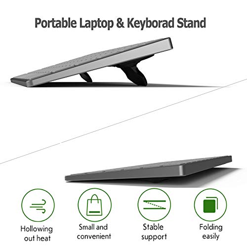 Mini Laptop Stand Cooling Feet, Foldable Desk Computer Keyboard Riser Lift