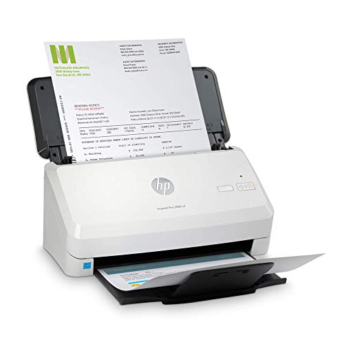HP Scanjet Pro 2000 s2 Sheet-Feed Scanner (6FW06A), Light Grey, Small (Renewed)