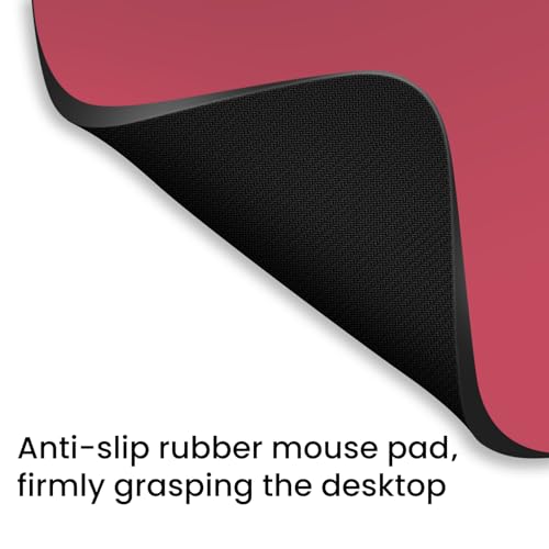 Small Mouse Pad 6 x 8 Inch, Horizontal and Vertical Flexible use. Great for Traveling, Wireless laptops, Keyboard Trays, Offices, etc. (red) - color: red