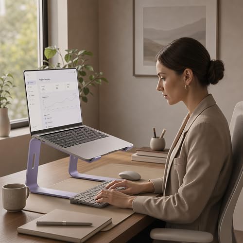 Orionstar Ergonomic Laptop Stand, Aluminum Riser, 10-15.6",Purple - color: G-Purple