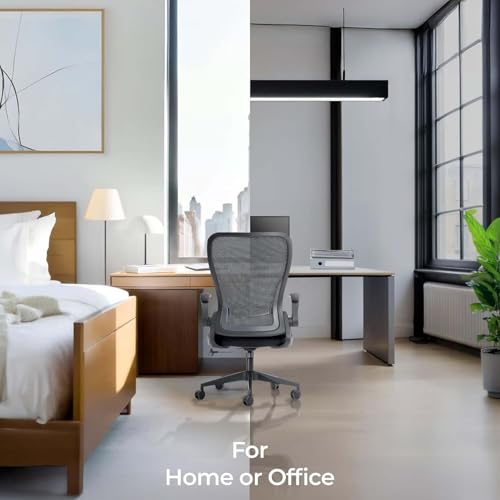Tervo Model U - Folding Office Chair - Ergonomic Design for Small Spaces - color: Midnight Black