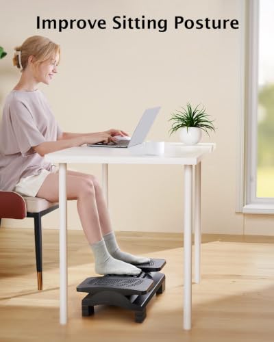 HUANUO Adjustable Foot Rest Under Desk with Massage Texture and Roller