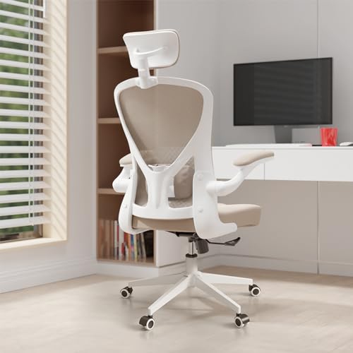 Ergonomic Office Desk Chair High Back Mesh Computer Chair (03Khaki, Chair) - color: 03khaki