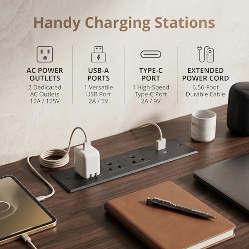 Garvee 60" Office Desk with Charging Station for Home Office, White - color: White, size: 21.6"D x 60"W x 30"H