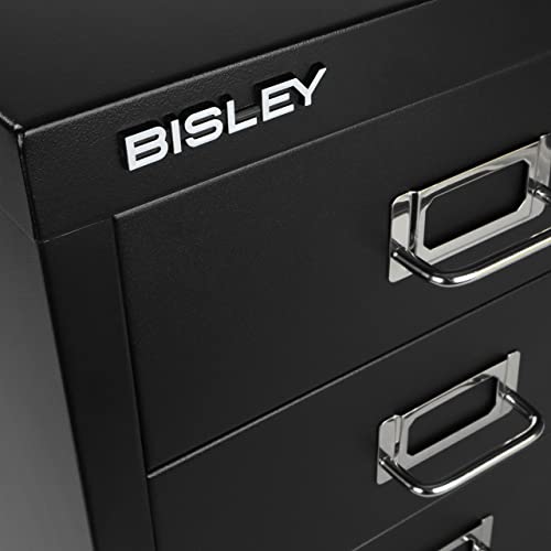 Bisley 3-Drawer Steel MultiDrawer Cabinet - Black - color: Black, size: 3 Drawer