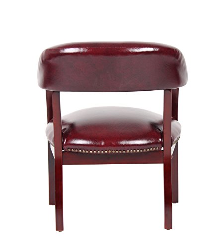 Boss Captain’s Chair In Burgundy Vinyl