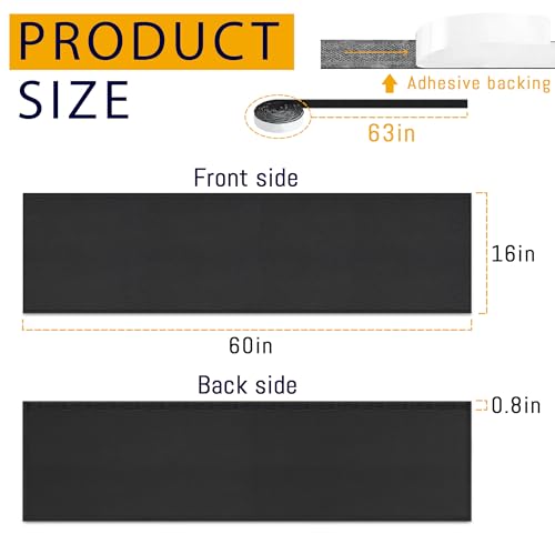 60" Under Desk Privacy Panel Self-Adhesive Modesty Panel 600D Heavy Duty Desk Skirt Privacy Divider for Office Home or Standing Workstation Concealer Shield - size: Black - 60"W