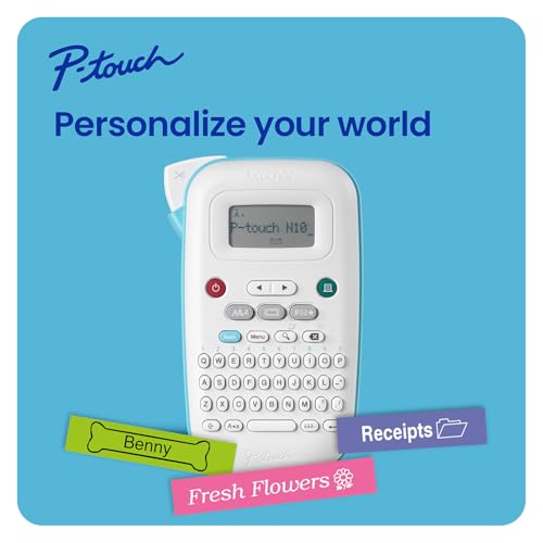 Brother P-Touch PT-N10 Personal Handheld Label Maker, Portable and Prints, P-Touch Btag ~½” (12mm) Wide Color Personalized Label Tapes, - size: Standard, style: PTN10