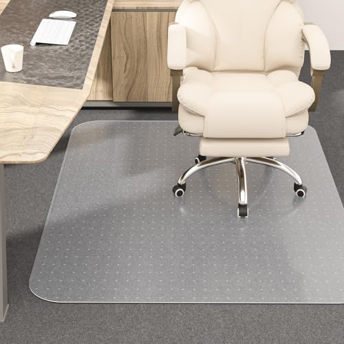 Office Chair Mat for Carpet, 53" X 45" Protects Carpet | Desk Chair Mat for Carpet Floors, Clear and Thick Carpet Chair Mats with Non-Slip Studded for Home and Office Low Pile Carpet - size: 53" X 45" Carpet