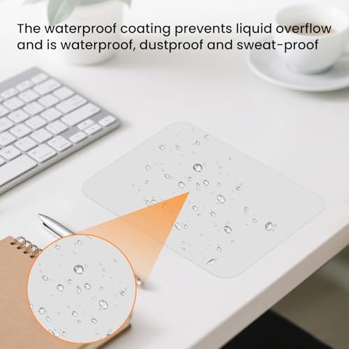 Small Mouse Pad 6 x 8 Inch, Horizontal and Vertical Flexible use. Great for Traveling, Wireless laptops, Keyboard Trays, Offices, etc. (Grey) - color: Grey
