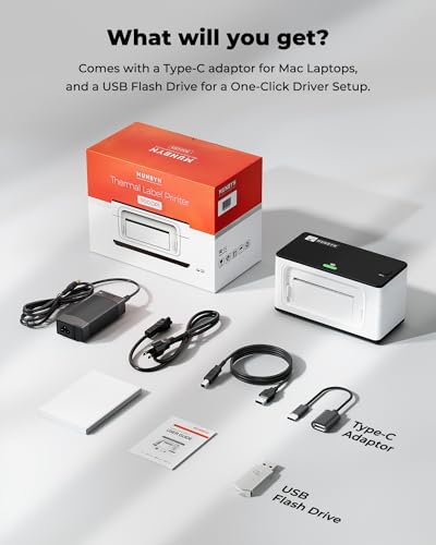 MUNBYN Bluetooth Thermal Label Printer 941BP, 300DPI Wireless 4x6 Shipping - color: White