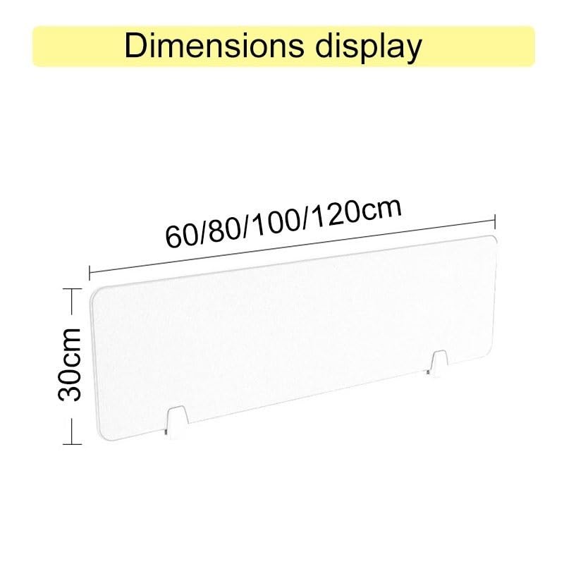 Removable Desk Dividers with 2 Clips Privacy Partitions for Cabins Ideal Classroom and Teacher Supplies Adjustable Partition Walls Enhanced Focus Productivity - color: Weiß, size: 80x30cm