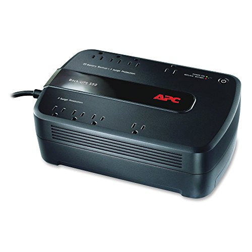 APC Back-UPS ES 8 Outlet 550VA 120V Half Load 13.5 minutes 165 Watts Typical Backup Time