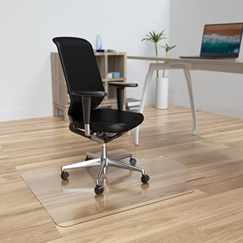 Amyracel Chair Mat for Hardwood Floor, 36” x 48” Computer Desk Chair Mat, Easy Glide Office Floor Protector Mat for Home Office - color: Fully Clear, size: 36" x 48" Lip