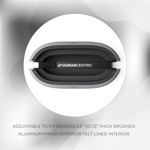 HumanCentric Vertical Laptop Stand in Silver Aluminum, Adjustable - color: Aluminum Silver