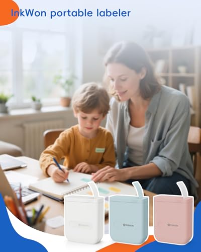 D110 Label Maker Machine with Tape, Bluetooth Mini Label Maker with Various Templates, Wireless Portable Small Label Printer for Home, Office, School, Blue - color: Blue