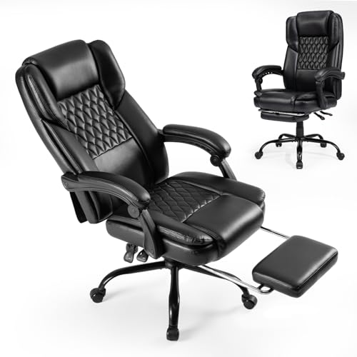 Synorla 350lbs Big and Tall Executive Office Chair with Footrest