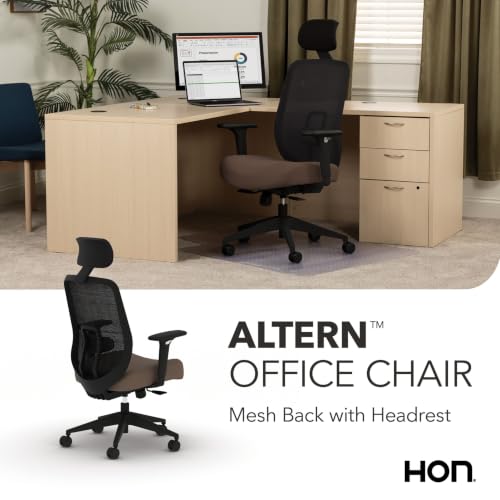 HON Altern Ergonomic Office Chair, Office Desk Computer Chair, Bark - color: Bark, style: Black Frame