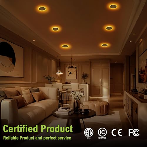 DAMINY 12 Pack 4 Inch LED Recessed Lighting, Canless Wafer Downlight - color: Natural White, size: 4 Inch