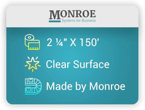 Monroe Systems for Business Single Ply Bond Paper Rolls, Top of the Line, 20 lb. - size: 12 Rolls