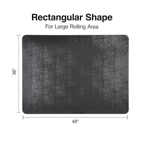 Staples Office Chair Mat, 36x48 Inch, Black, Low-Pile Carpet, No Lip - style: Low-Pile