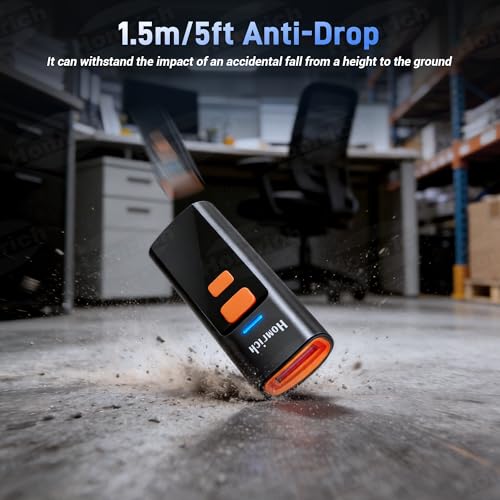 3-in-1 Bluetooth & 2.4G & USB Wire Mini Barcode Scanner with Charging Dock