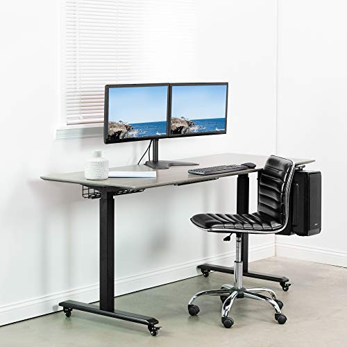 VIVO Dual 13 to 30 inch Monitor Free-Standing Mount, Fully Adjustable Desk Stand, Holds 2 Flat or Curved Display Screens, STAND-V102F - size: Dual Mount