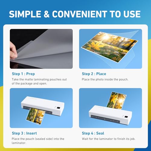Uinkit 5mil Matte Thermal Laminating Pouches 9 x 11.5 Inches | Thicker Clear Anti-Glare 30 Pack Fitted for Letter Size Laminating Sheets 8.5 x 11 - color: Matte, size: 30 Pack