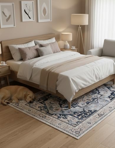 Chair Mat 5x6, Washable Low Pile Area Rug for Living Room