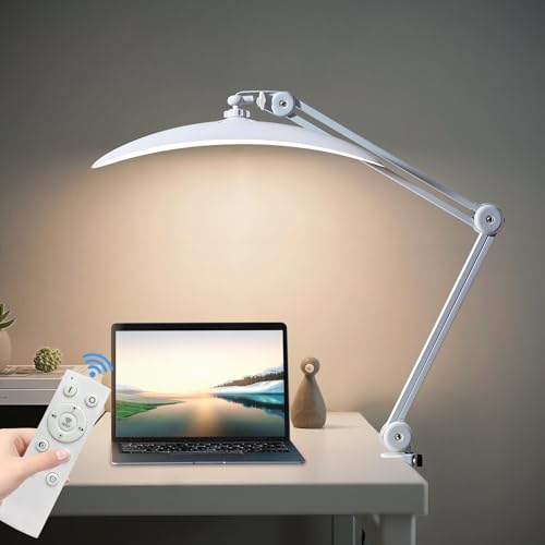Clip On Light for Desk, 48W LED Craft Lights for Projects, Hobby Lamp | 48W Dimmable LED Light Bar for Desk with Clamp, Eye-Caring Crafting Light for Painting, Nail Art & Puzzles