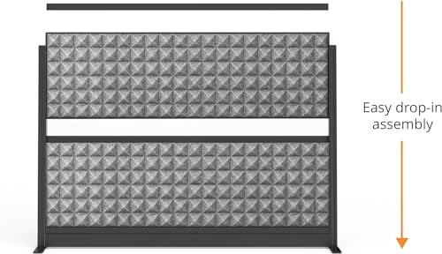 Stand Up Desk Store Studio Modular Wall and Sound Absorbing Room Divider | Sound Dampening Acoustic Panels for Office Cubicle | Noise Reduction and Noise Canceling Office Partition (70'' x 48'') - size: 70" x 48"