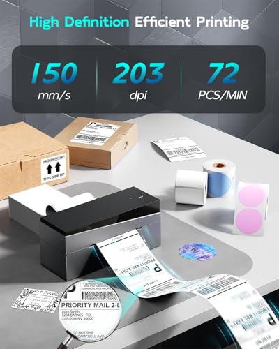 Bluetooth Shipping Label Printer 4x6, WirelessThermal Printer | 249BT Thermal Label Printer 4x6 for Small Business, Compatible with Android iPhone iPad Windows macOS Tiktok USPS Etsy