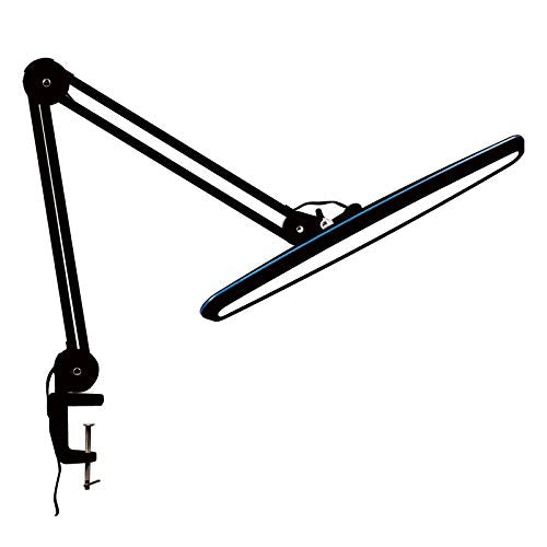 23-Inch LED Task Lamp with Clamp, 24W 2200LM, Black - color: Black