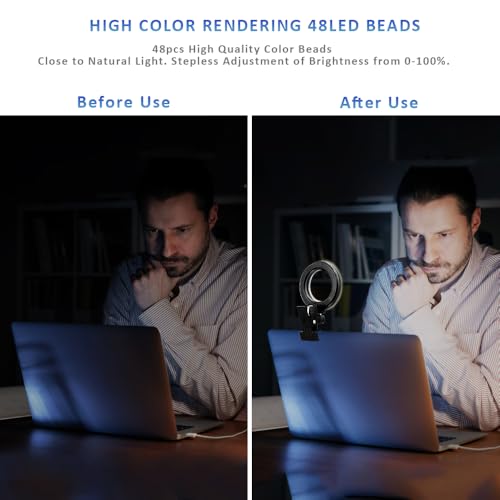 Cyezcor Video Conference Lighting Kit, Ring Light for Computer - size: 6 Inch
