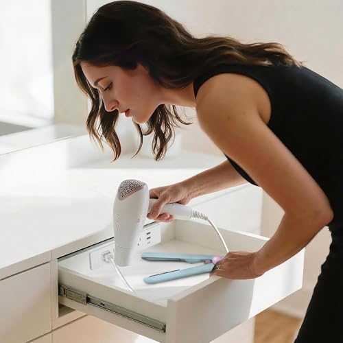 Drawer Outlet PD65W USB-C Fast Charging 5FT Spring Cord, White